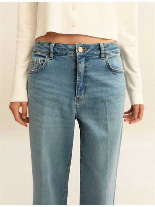 Denim cropped ampio - BLUE JEANS EMME MARELLA | EMMCROPP507/003